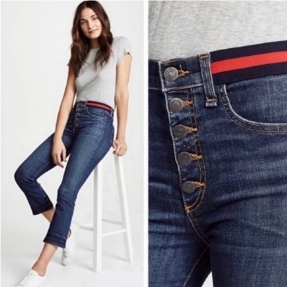 Veronica Beard Carolyn Baby Boot High Rise Stretch Tuxedo Waist Jeans SZ 27 - Picture 10 of 12